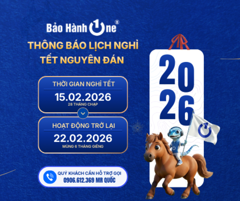 LỊCH NGHỈ TẾT NGUYÊN ĐÁN BÍNH NGỌ 2026 - BẢO HÀNH ONE