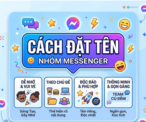 Cách đặt tên nhóm trên messenger độc đáo, ấn tượng