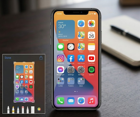 Cách chụp ảnh màn hình iPhone Xs Max nhanh nhất
