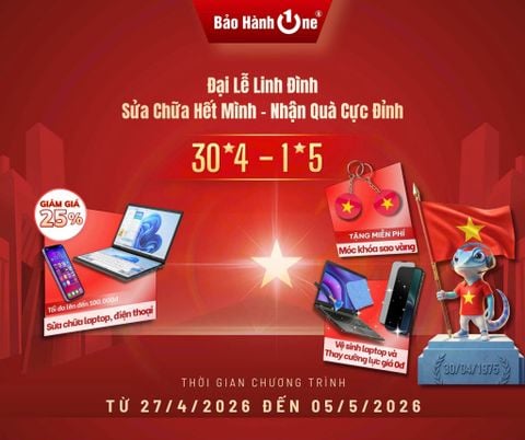 Mừng đại lễ 30/04, Sửa Chữa Hết Mình cùng Bảo Hành One