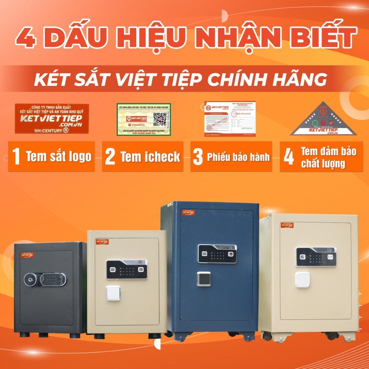 cách nhận biết két sắt Việt Tiệp chính hãng