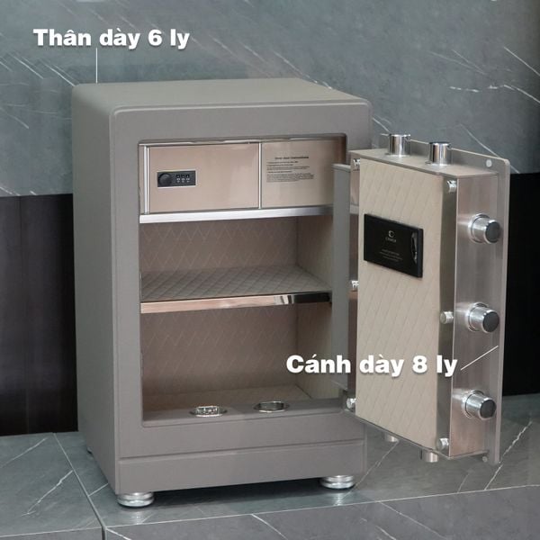 Thân két đúc liền khối từ thép cao cấp Q345 trên két sắt Xiaomi CRMCR 61LB