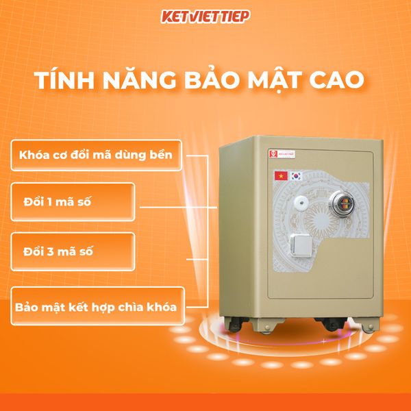 Két sắt Việt Tiệp siêu cường KC188B Khóa Cơ Đổi Mã