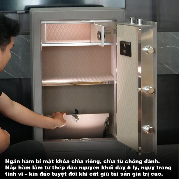 Ngăn Hầm Bí Mật Két Sắt Nhập Khẩu Xiaomi CRMCR 81LB Vân Tay Điện Tử