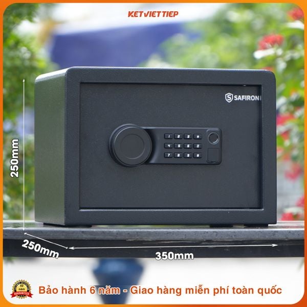 Két sắt mini Safiron 25LBF khóa vân tay điện tử – thân thép Q345 đúc đặc