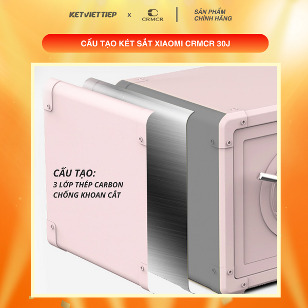 Két Sắt Xiaomi CRMCR Mini Thông Minh 30J Khóa Cơ Kết Hợp Mã Số Điện Tử, Có Kết Nối APP Xiaomi Home