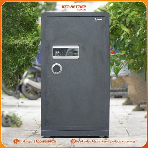 Két sắt Safiron 100LS chính hãng – dáng đứng cỡ lớn, khóa vân tay điện tử, thân thép đúc liền khối Q345 siêu cứng