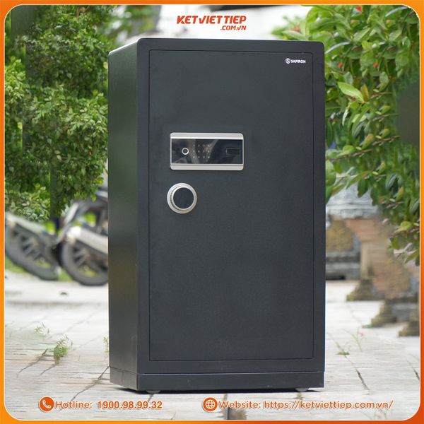Két sắt Safiron 100LS chính hãng – dáng đứng cỡ lớn, khóa vân tay điện tử, thân thép đúc liền khối Q345 siêu cứng