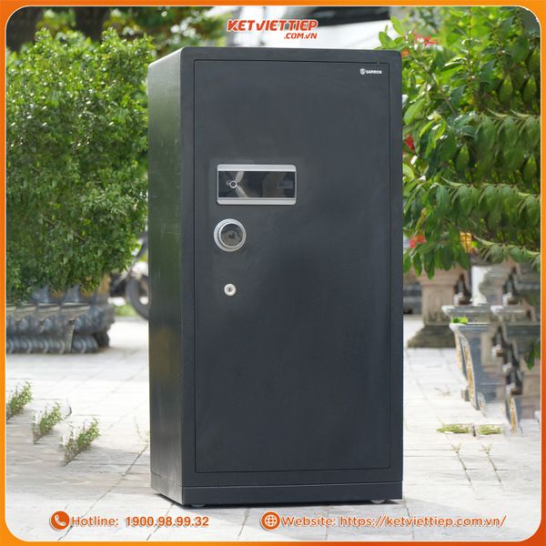 Két sắt nhập khẩu Safiron 120LS – dáng đứng sang trọng, thân thép đúc liền khối Q345, khóa điện tử vân tay cao cấp