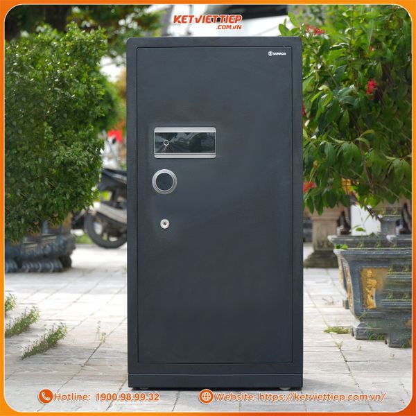 Két sắt nhập khẩu Safiron 120LS – dáng đứng sang trọng, thân thép đúc liền khối Q345, khóa điện tử vân tay cao cấp