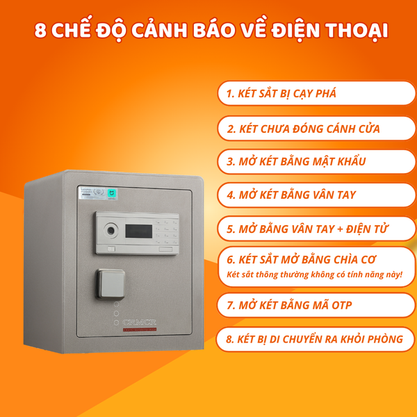 Két Sắt Nhập Khẩu Xiaomi CRMCR 45LB Vân Tay Điện Tử, Xác Minh Danh Tính Người Mở