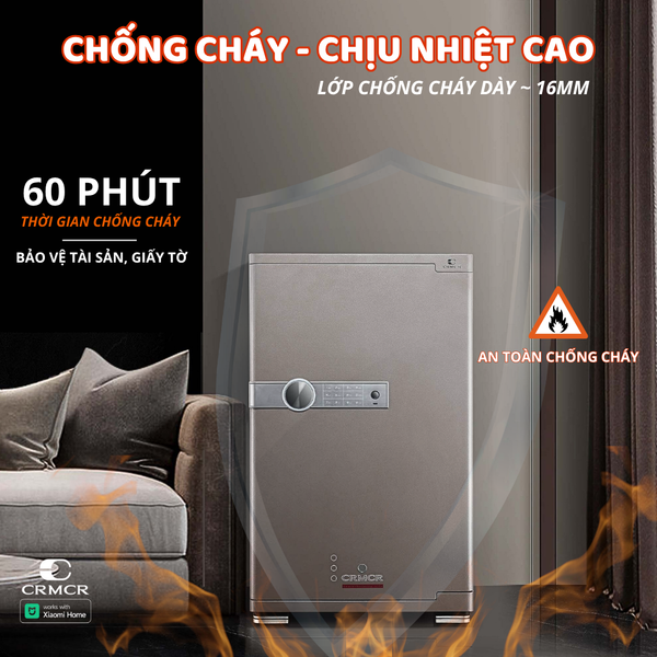 Két Sắt Nhập Khẩu Xiaomi CRMCR 100JB có ngăn đồng hồ xoay