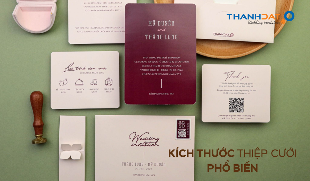 Kích Thước Thiệp Cưới Phổ Biến Và Cách Lựa Chọn Phù Hợp