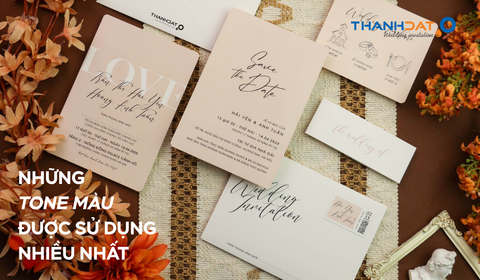 Những Tone Màu Thiệp Cưới Được Sử Dụng Nhiều Nhất Hiện Nay