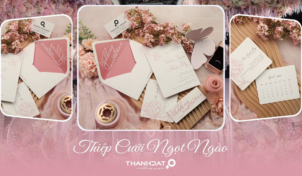 Thiệp cưới ngọt ngào – Gửi trọn yêu thương ngày trọng đại