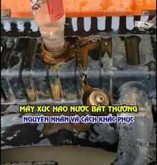Máy Xúc Hao Nước Làm Mát - Nguyên Nhân Và Cách Xử Lý