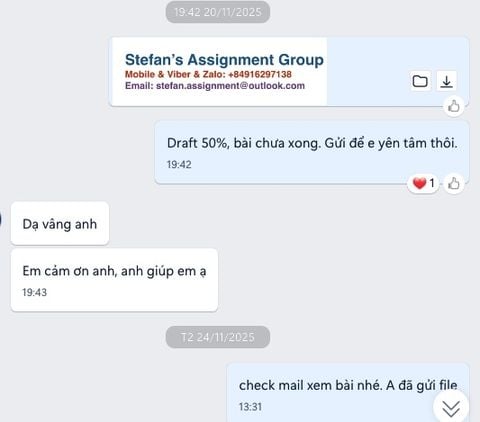 Luôn update quá trình làm assignment chi tiết đến khách hàng