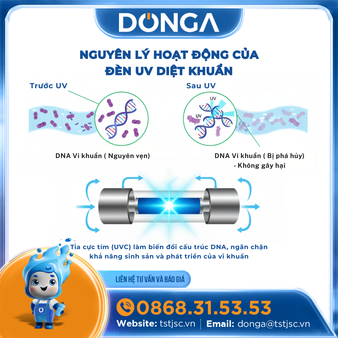 ỨNG DỤNG KHỬ TRUNG NƯỚC BẰNG TIA CỰC TÍM (UV)
