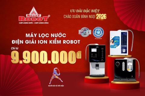 Ưu đãi đặc biệt chào Xuân Bính Ngọ 2026 | Máy lọc nước điện giải ion kiềm ROBOT chỉ từ 9.900.000đ, lì xì quà tặng đến 3.990.000đ