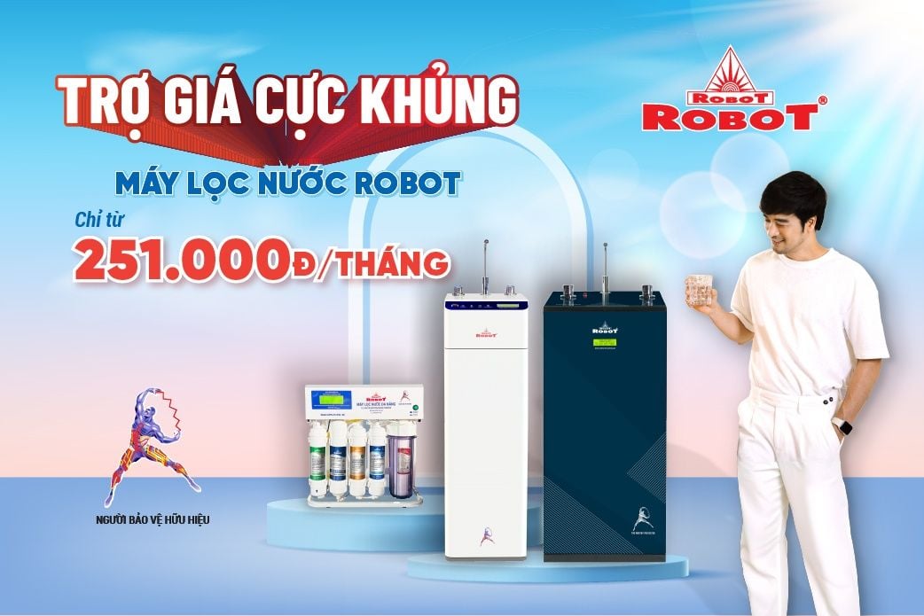 Trợ giá cực khủng – lên deal cực chất | Máy lọc nước ROBOT – trả góp nhẹ tênh chỉ từ 251.000đ/tháng