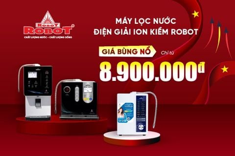 Mừng Đại Lễ 30/4 - 1/5 Ưu Đãi Lớn từ ROBOT| Máy lọc nước điện giải ion kiềm giá bùng nổ chỉ từ 8.900.000đ