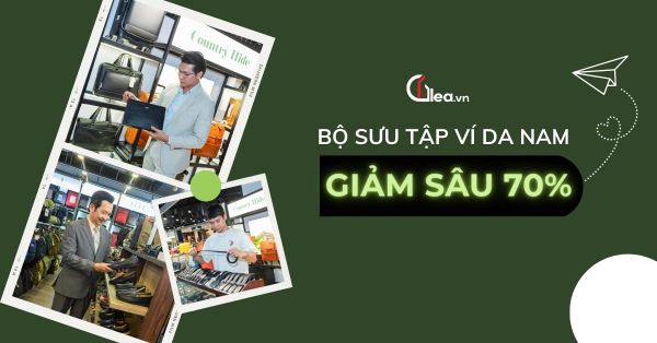 Bộ sưu tập ví da nam – Giảm đến 70% tại Glea