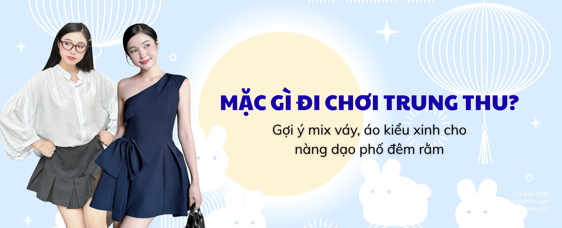 Outfit đi chơi Trung thu – Gợi ý mix váy, áo kiểu xinh cho nàng dạo phố đêm rằm
