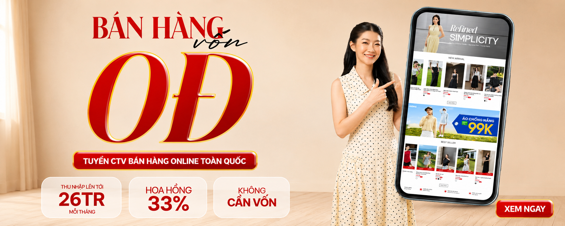 Chương trình bán hàng vốn 0 đồng - Tuyển CTV Bán Hàng Online Toàn Quốc