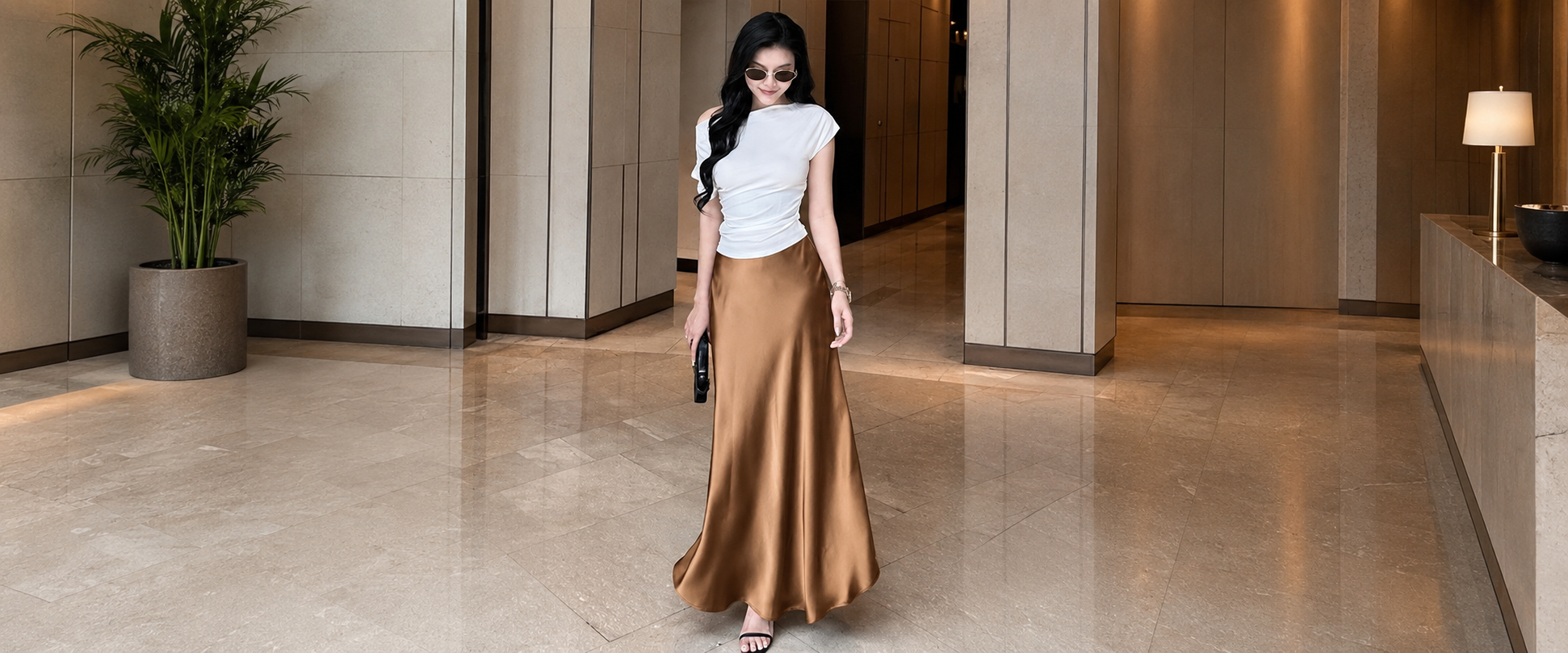 Gợi Ý Phối Chân Váy Lụa Dài Đẹp, Thanh Lịch Cho Nàng