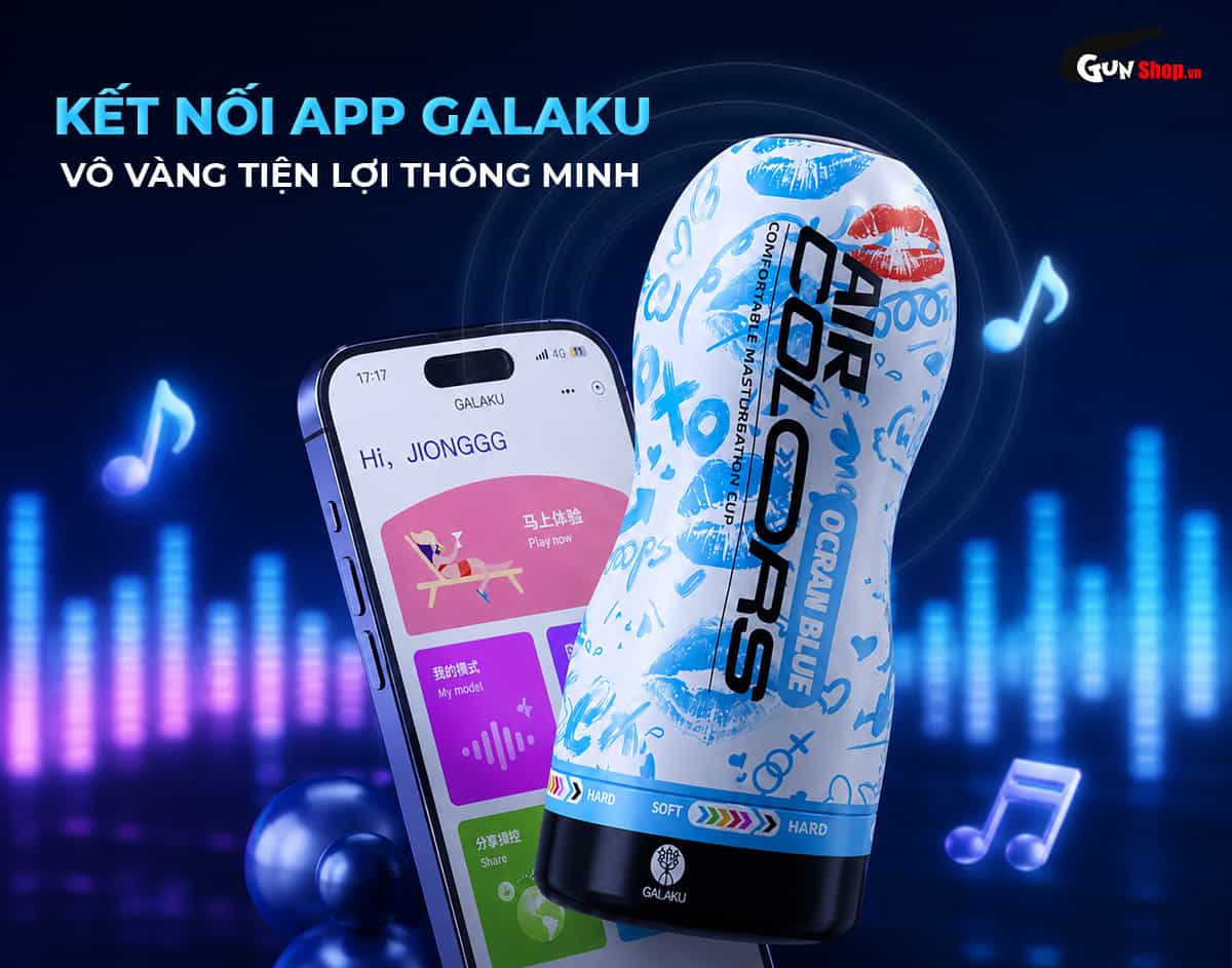 Galaku Air Color Ocran Blue có thể sử dụng nhiều tính năng của ứng dụng Galaku