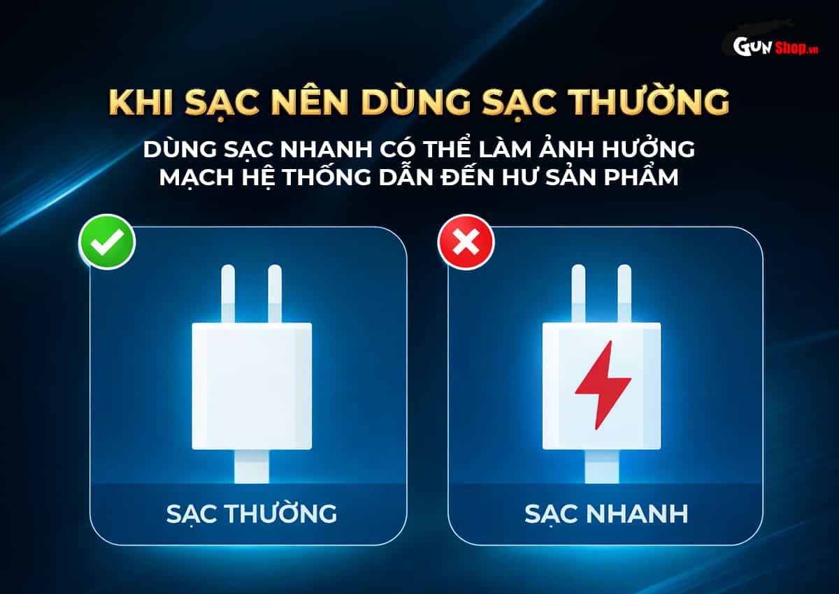 Lưu ý khi sạc âm đạo giả Galaku F1 Trainer