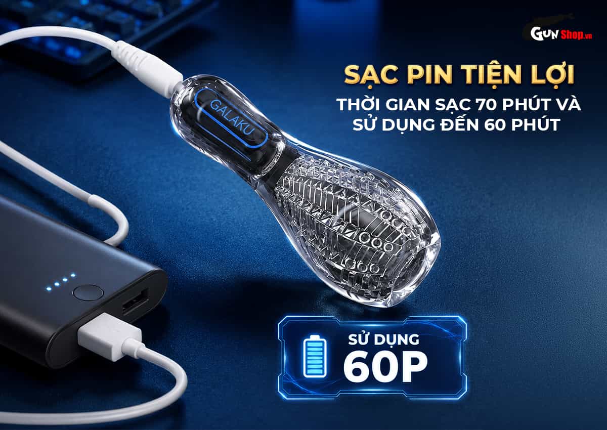 Galaku Keep Young sử dụng lên đến 60 phút khi sạc đầy