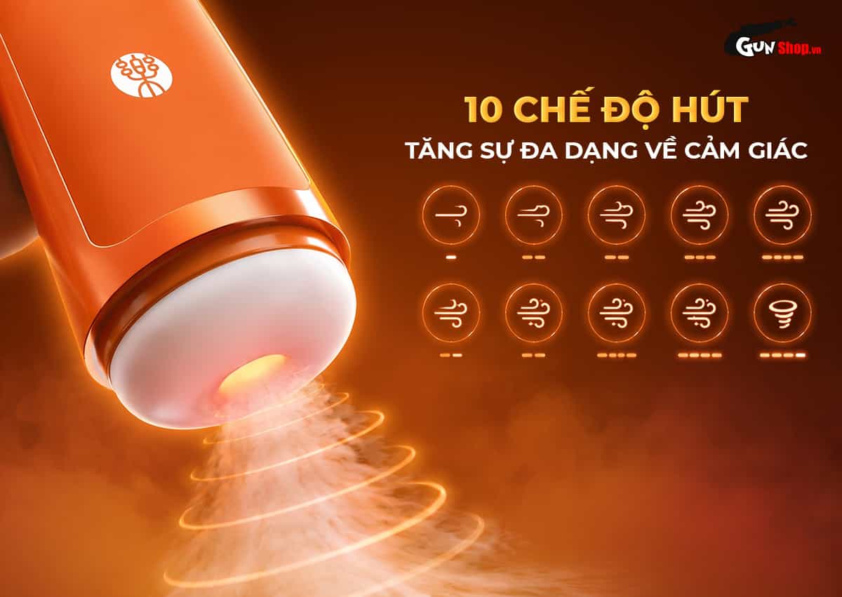 Galaku Sucking Cup 2in1 màu cam tích hợp thêm 10 chế độ bú hút