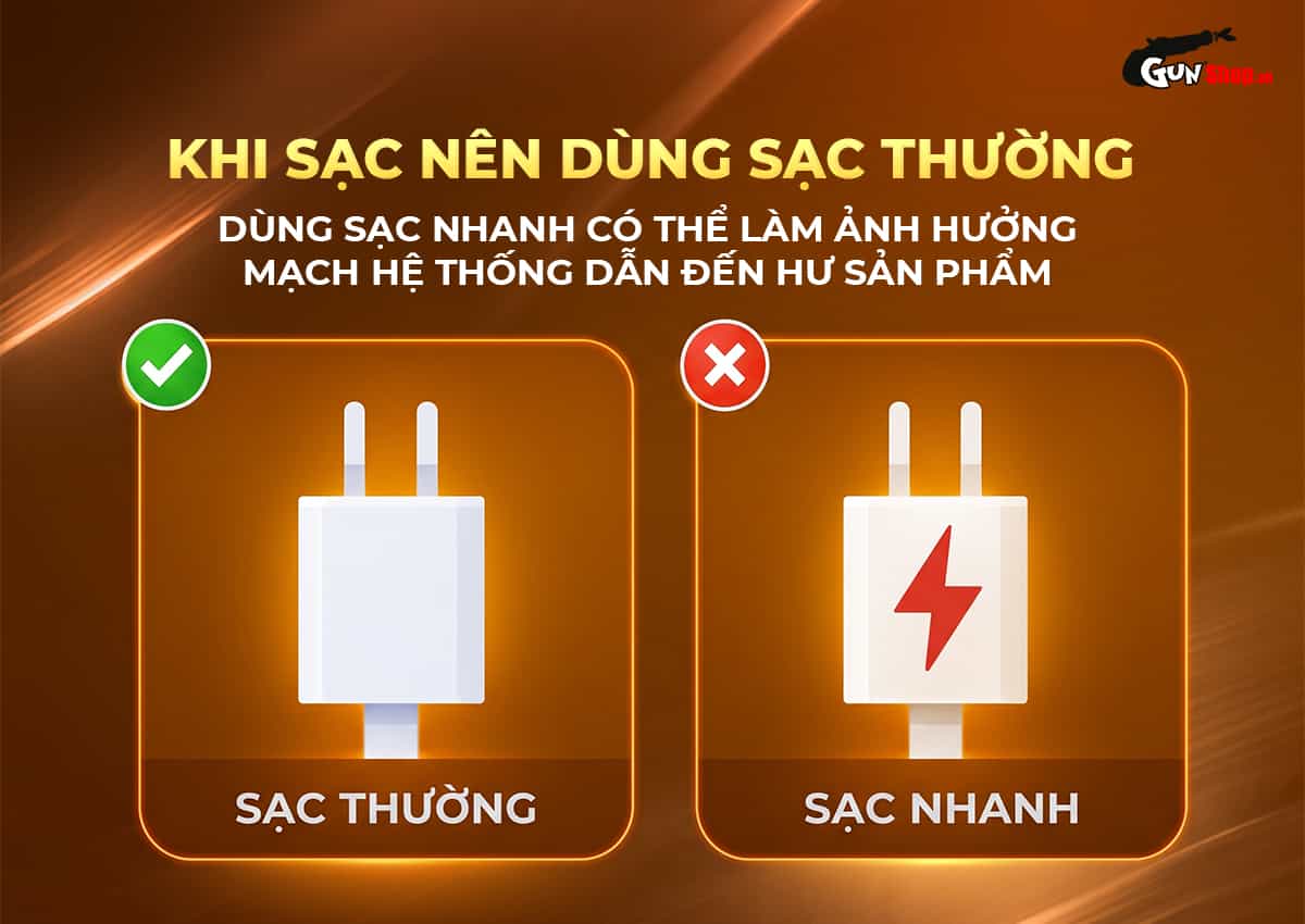Lưu ý khi sạc âm đạo giả Galaku Touch In Desert