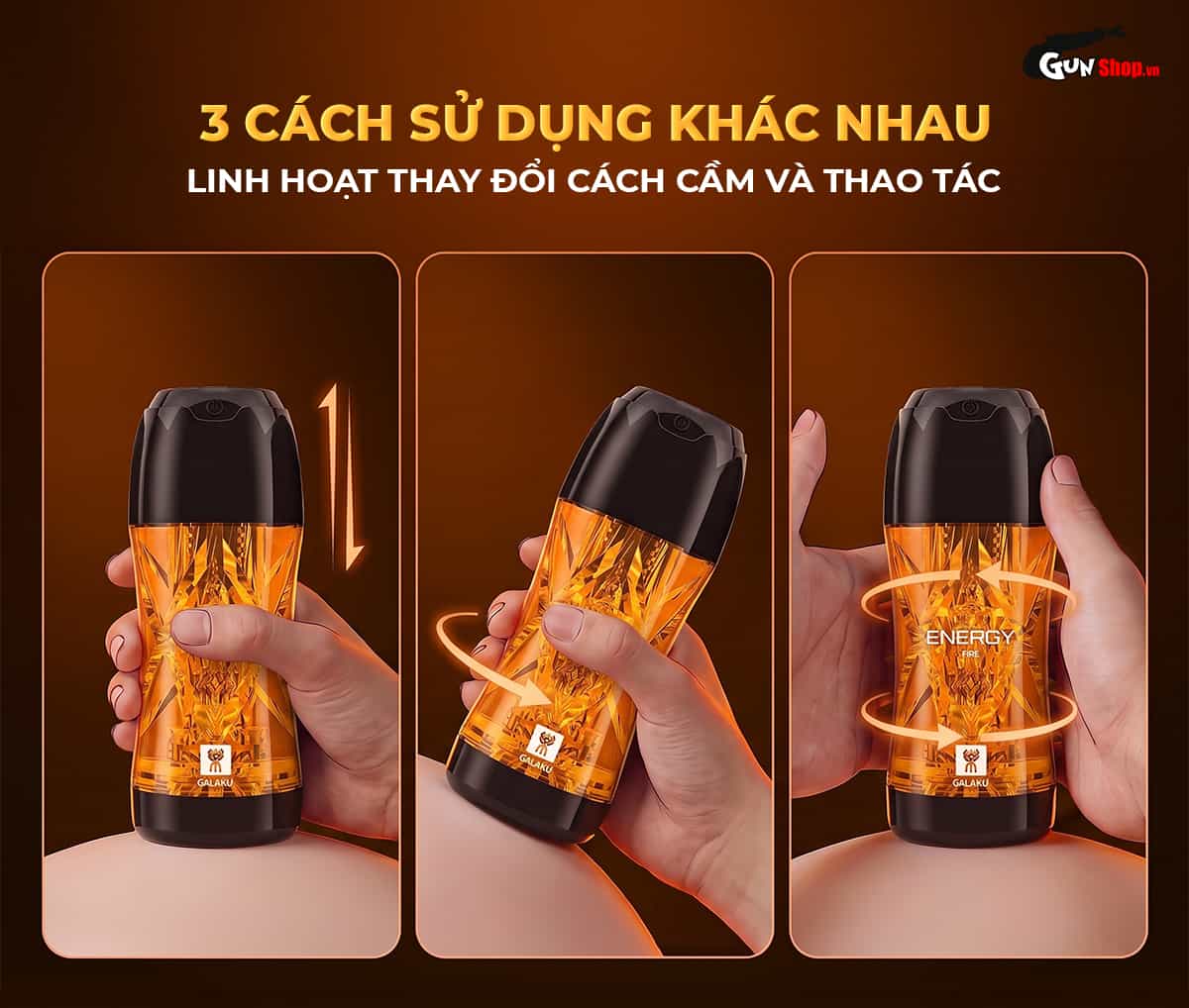Galaku Touch In Energy Fire có thể sử dụng theo 3 cách khác nhau cực sướng