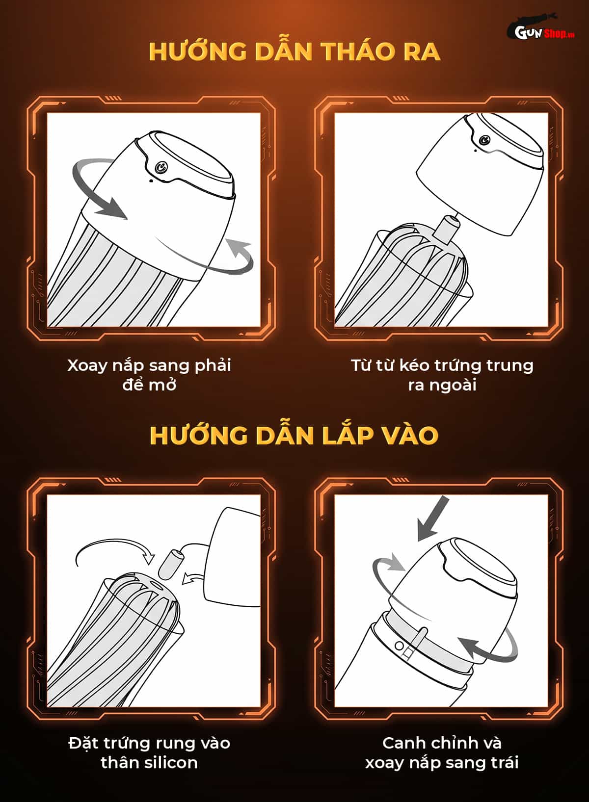 Galaku Touch In Energy Fire dễ dàng vợ sinh nhờ việc tháo lắp đơn giản