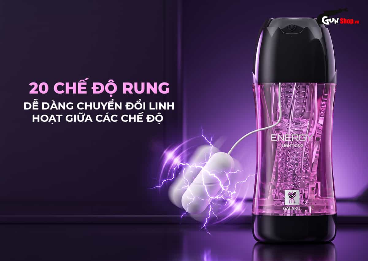 Galaku Touch In Energy Lightning có 20 chế độ rung mạnh mẽ