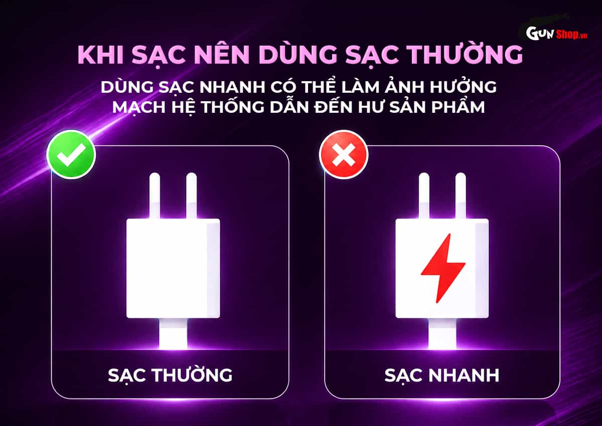 Lưu ý khi sạc cốc thủ dâm Galaku Touch In Energy Lightning