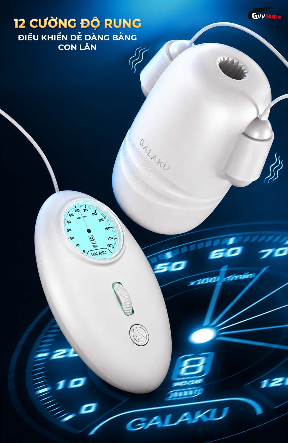 Galaku Training có 12 cường độ rung khác nhau