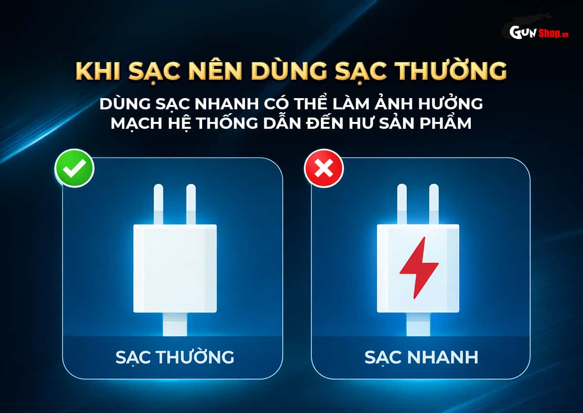 Lưu ý khi sạc âm đạo giả Galaku Training