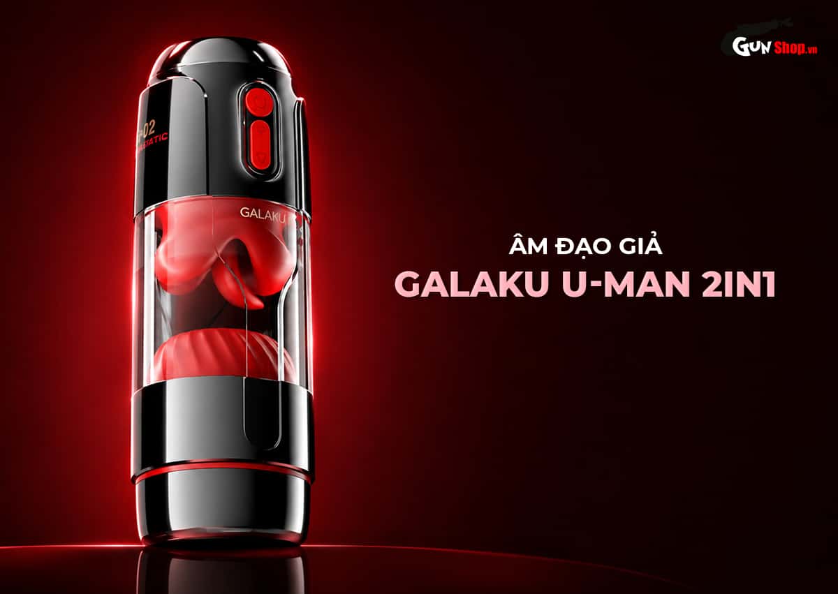 Máy thủ dâm tự động Galaku U-Man 2in1 cao cấp, hiện đại liếm hút kết hợp