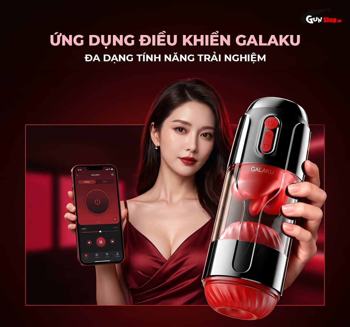 Galaku U-Man 2in1 có thể điều khiển trực tiếp hoặc qua ứng dụng Galaku thông minh