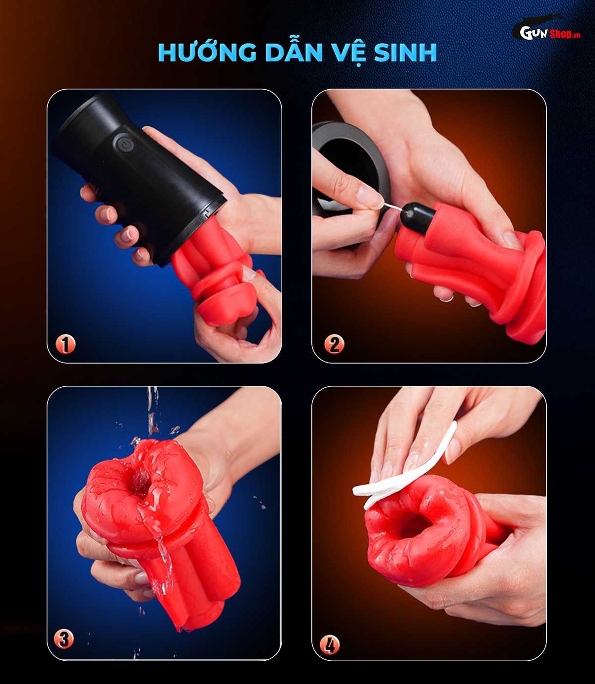 Hướng dẫn cách vệ sinh âm đạo giả Shelly Play Bubble