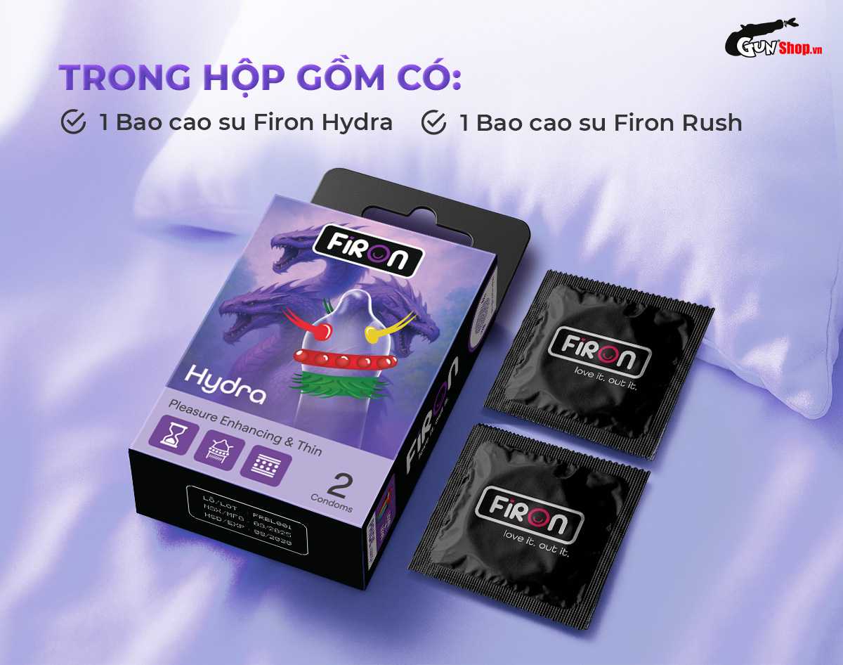 Bao cao su Firon Hydra chính hãng, giá rẻ tại Gunshop