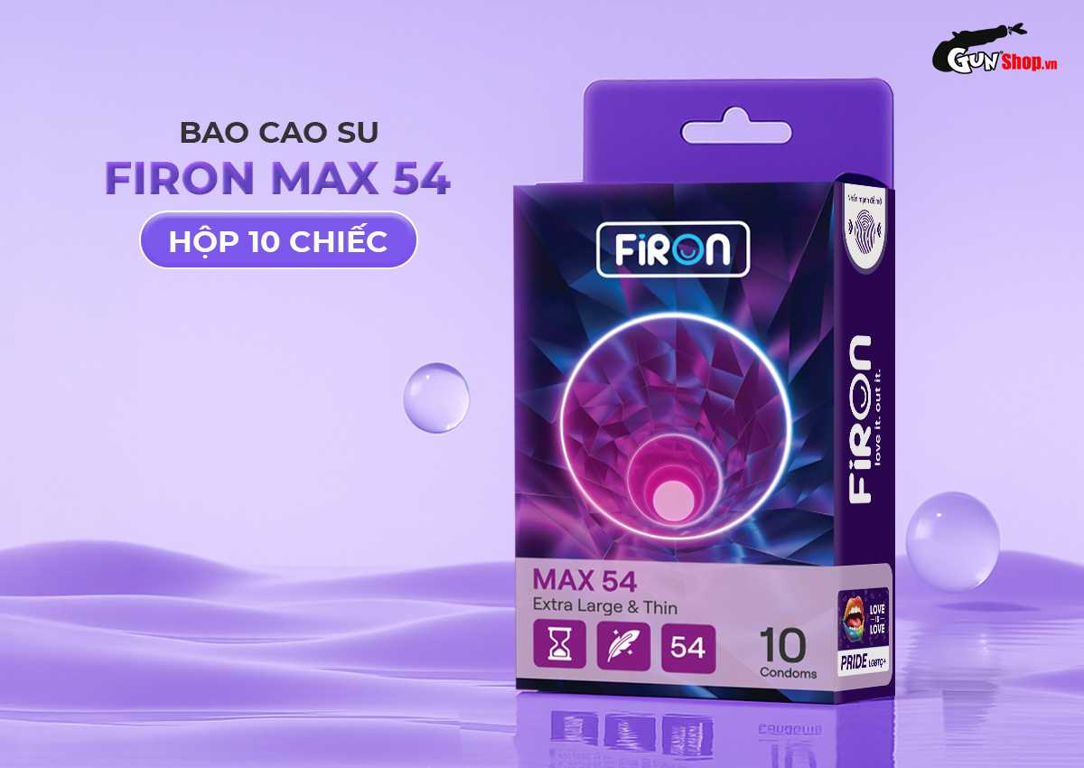 Bao cao su Firon Max 54 - Hộp 10 cái chính hãng, giá rẻ tại Gunshop