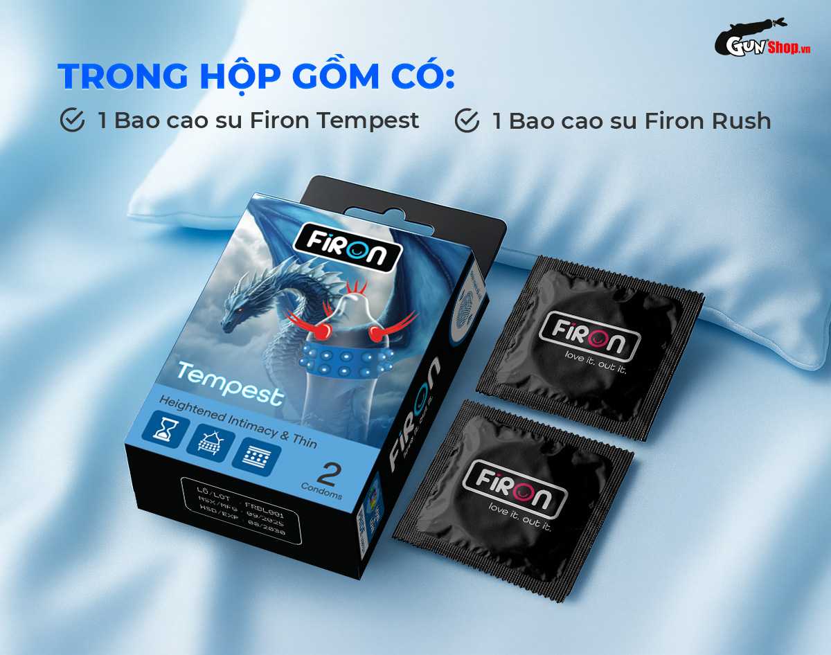 Bao cao su Firon Tempest chính hãng, giá rẻ tại Chúng tôi