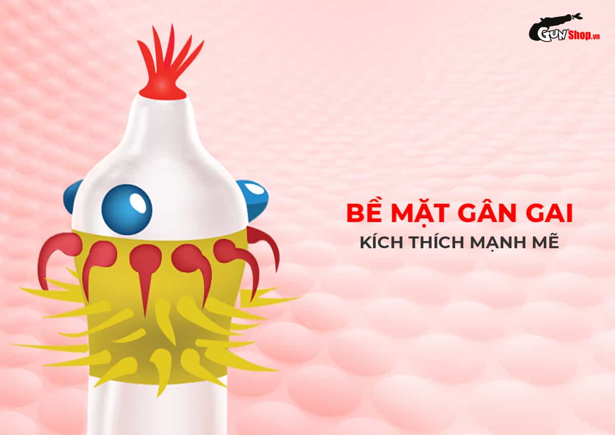 Shell Dino T-rex với thiết kế nhiều vòng gai bi râu silicone kích thích