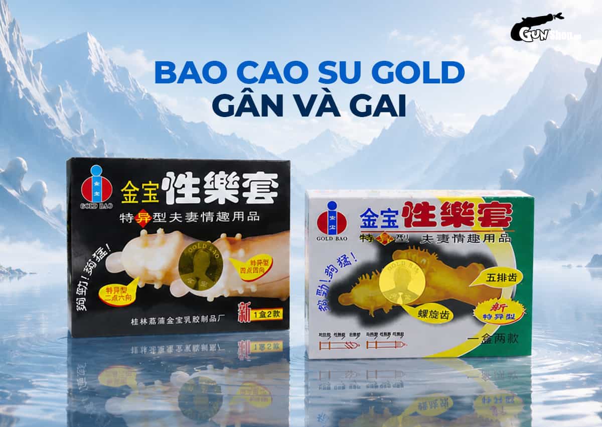 Bao cao su với nhiều gai, bi tròn to và điểm nổi trên thân bao chính hãng tại Gunshop