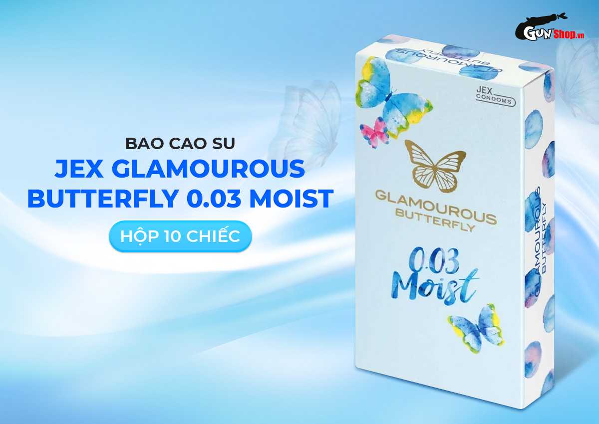 Bao cao su JEX Glamourous Butterfly 0.03 Moist chính hãng tại Gunshop
