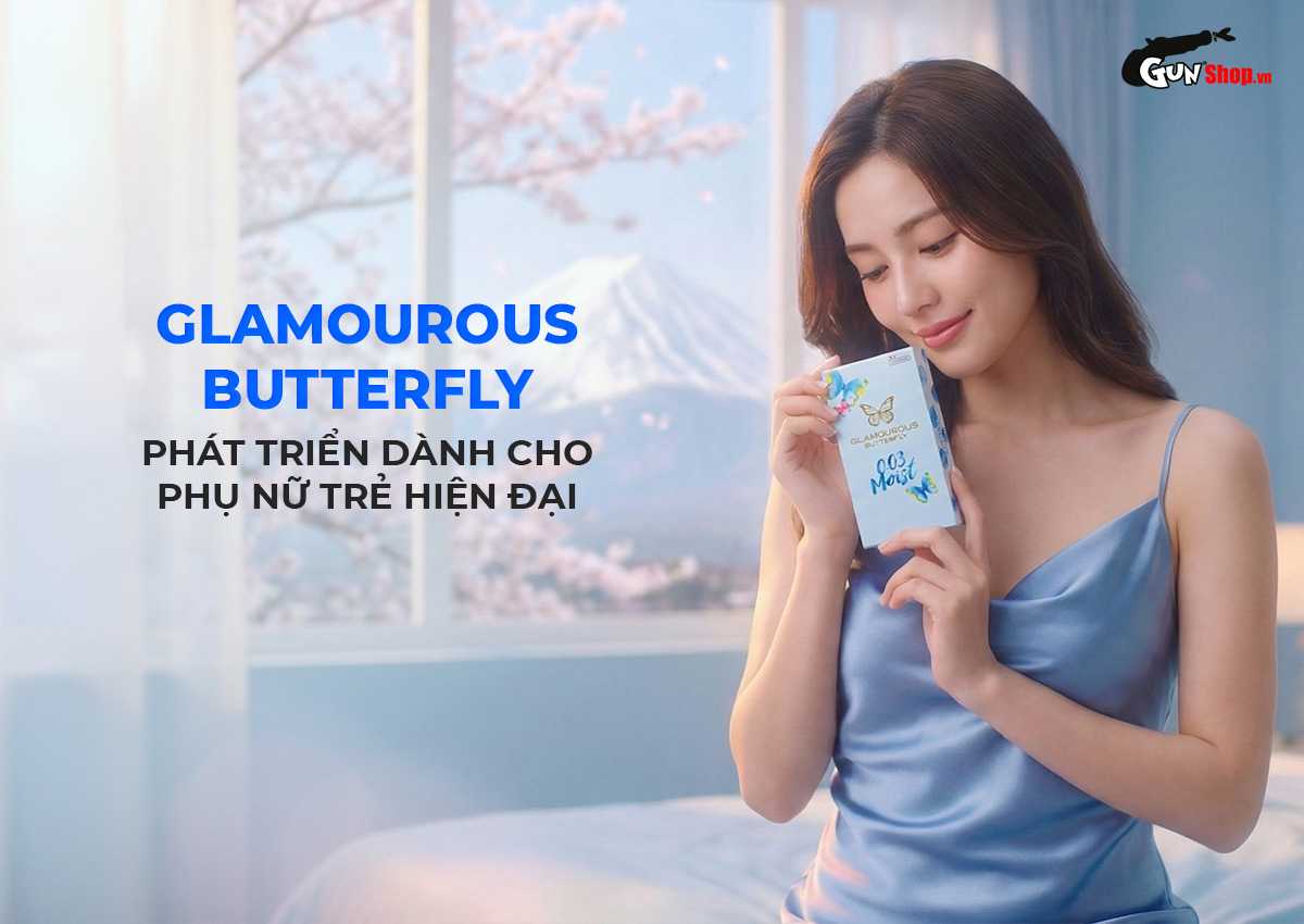 Bao cao su JEX Glamourous Butterfly 0.03 Moist chính hãng tại Gunshop